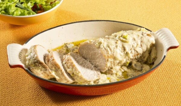 Lomo centro con salsa de champiñones