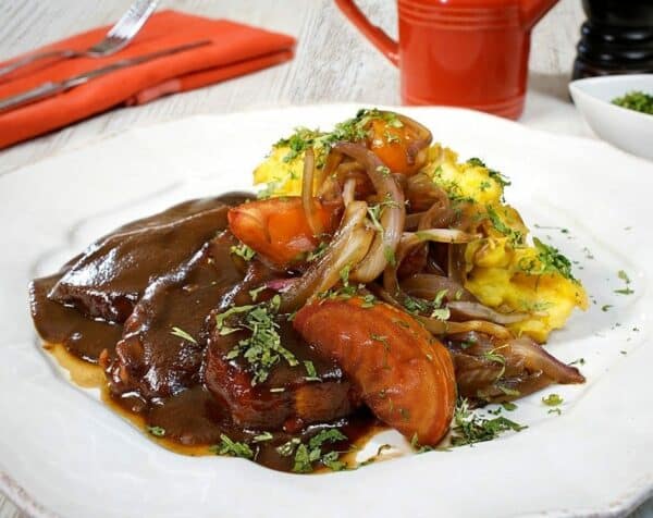 Lomo de cerdo con salsa barbecue
