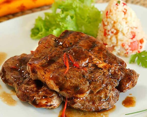 Lomo vetado al azafrán