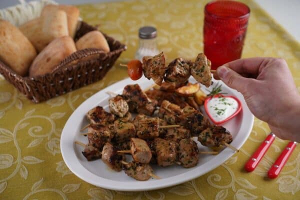 Brocehetas de cerdo