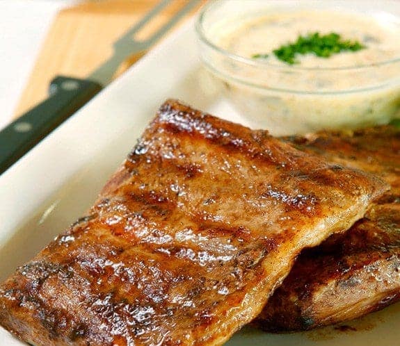 plateada de lomo asada