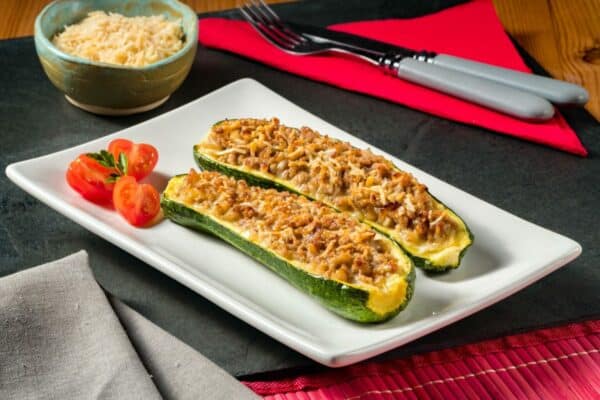 Zapallitos italianos con carne de cerdo